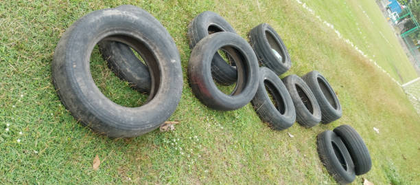 istock Used car tires 2159927867