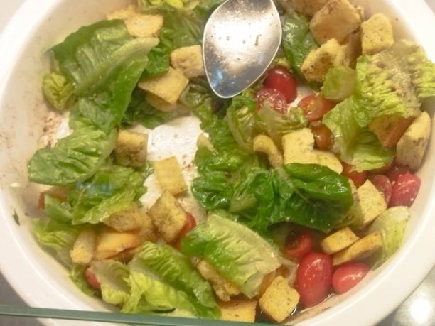 Salad with tomatoes, cucumbers, pumpkin. Breakfast