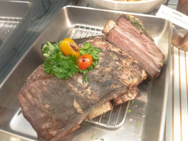 istock Meat dish, pork meat and beef meat, ham 2159929220