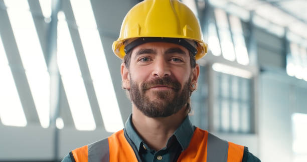 istock Architect, portrait and man in development of construction, project or industrial expert in building, safety or infrastructure. Professional, face and manager smile for architecture, design or site 2159933241