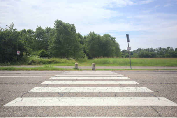 istock Pedestrian crossing on a country road 2159934768