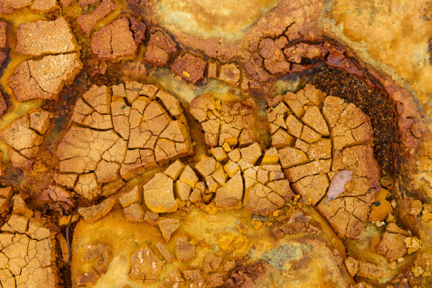 istock Sunlit cracked mineral soil in Rio Tinto 2159936475