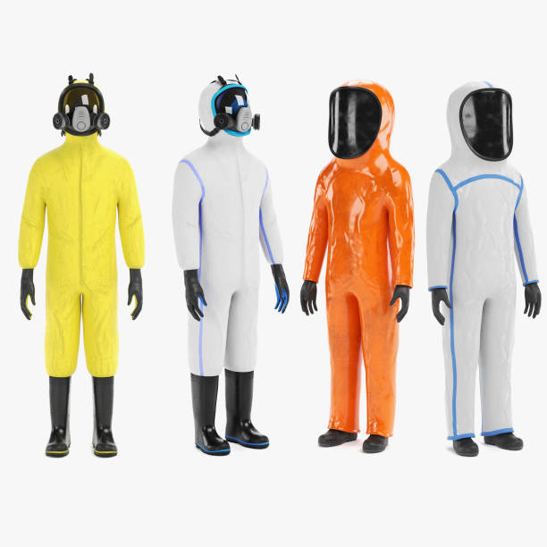 istock Realistic 3D Render of Protective Suits 2159936478