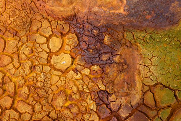 istock Sunlit cracked mineral soil in Rio Tinto 2159936494