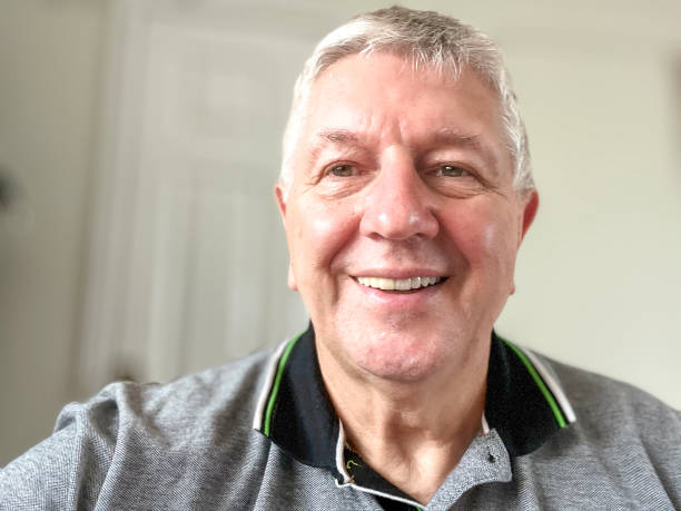 istock Senior Caucasian man selfie indoors 2159936606