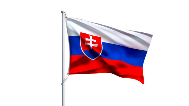 istock Waving flag of slovakia isolated on white background. 2159941908