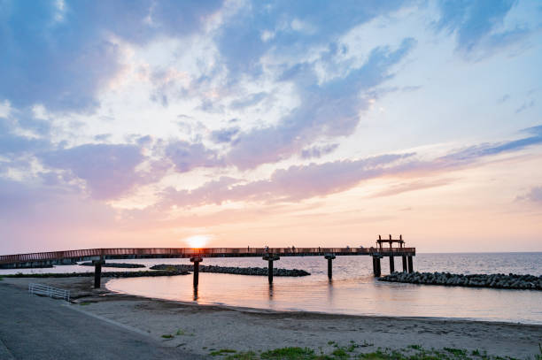 istock A famous place in Izumozaki called Yunagi no Hashi (bridge of evening calm) 2159942017