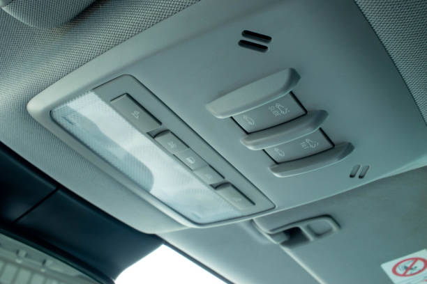 istock Vehicle interior lighting system and sunroof system. 2159947694