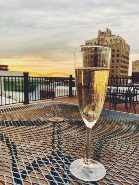 istock Sunset Champagne on a Terrace 2159952668