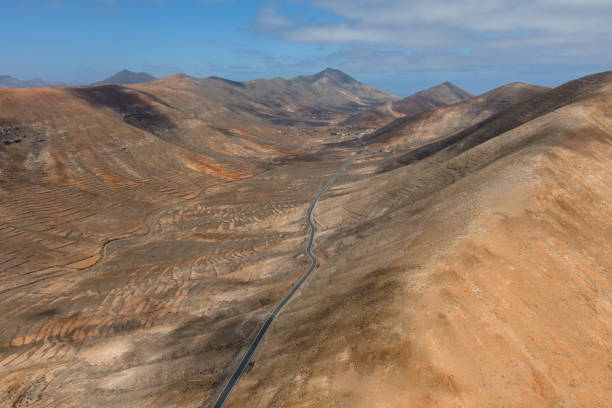 Mountains aerial view with drone