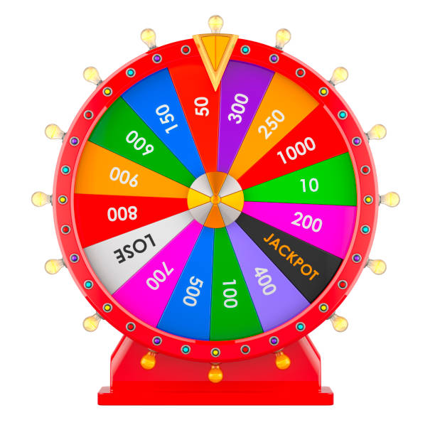 istock Wheel of Fortune, front view. 3D rendering 2159958782