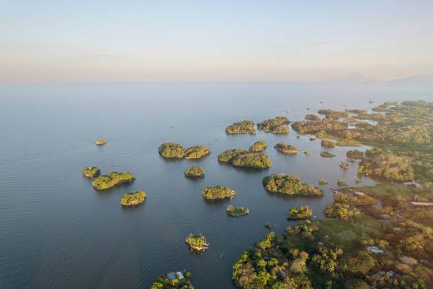 istock Lake coast landscape with islands 2159959667