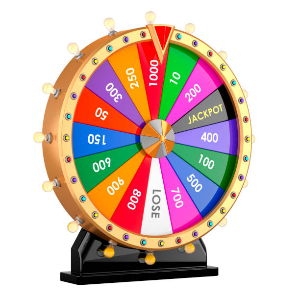 istock Wheel of Fortune, Spin fortune wheel. 3D rendering 2159959842