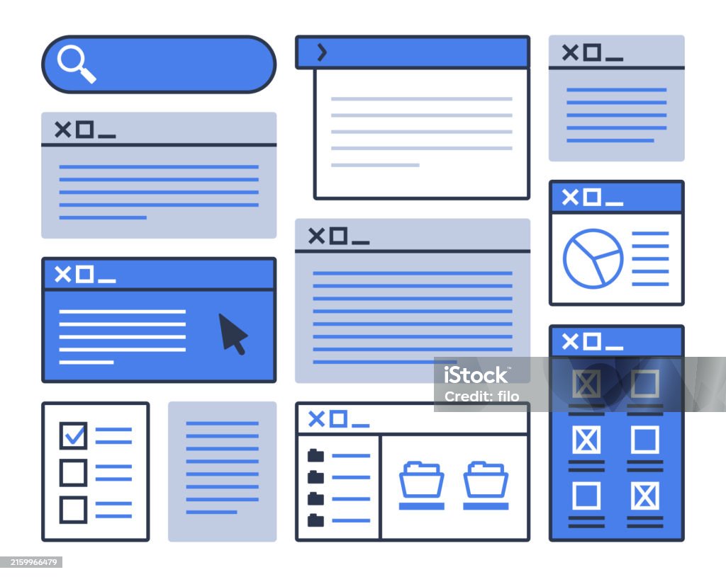 User Interface Menu File Folder Computer Software System Stock ...