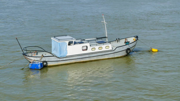 Pleasure boat on the on the Moyenne-Deûle canal in Lille