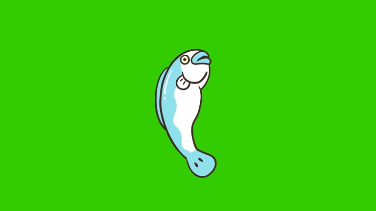 Cartoon Fish Moving Free Animated fish Stock Video Footage