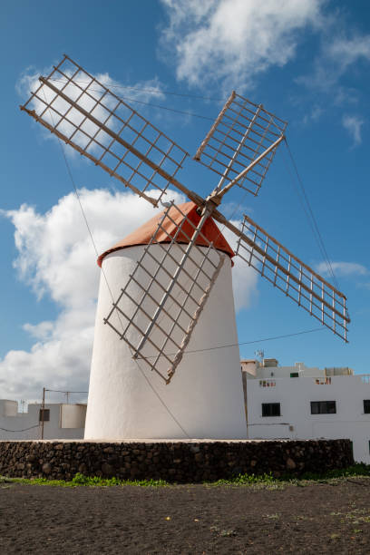 istock Traditional windmill in a park, Teguise, Lanzarote, Spain 2159972661