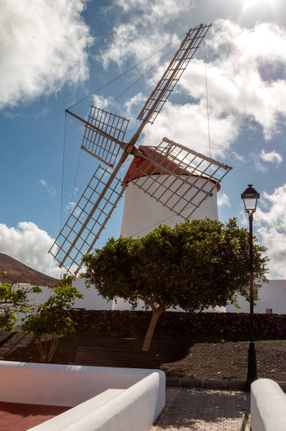 istock Traditional windmill in a park, Teguise, Lanzarote, Spain 2159972662