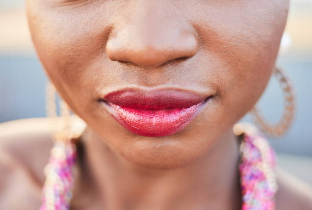 istock Close-up of a black African woman's lips 2159972765