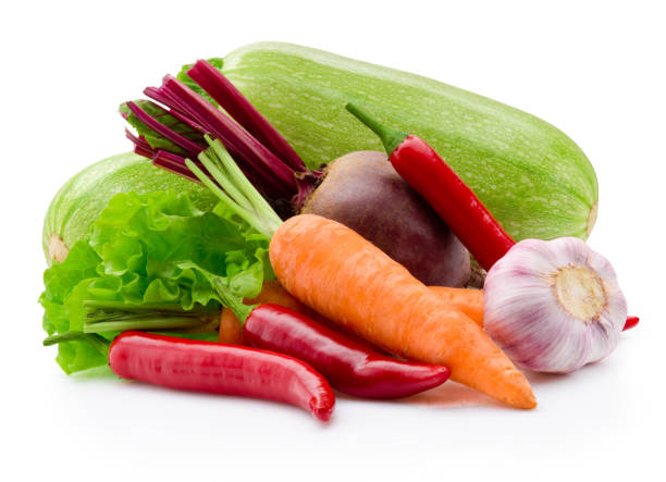 istock Fresh organic vegetables isolated on white background 2159974414