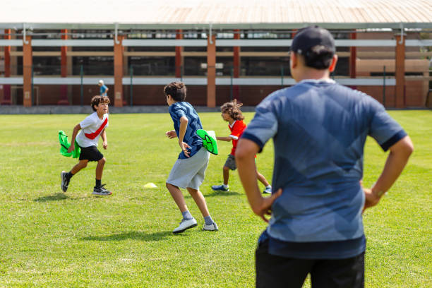 youth soccer, grass field sport
