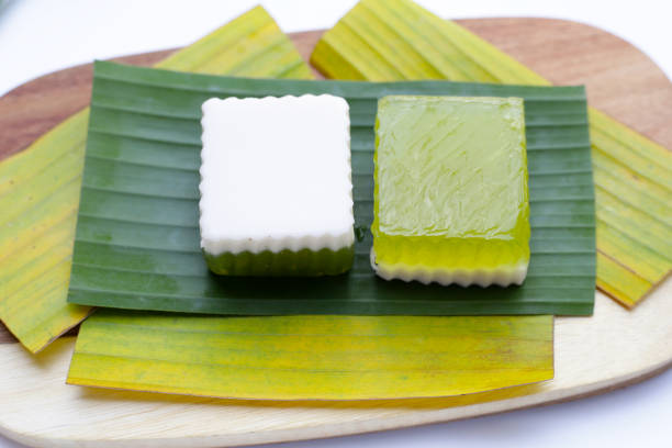 istock Pandan and coconut jelly. Thai Desserts. 2159984384