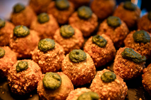 Food table at formal social gathering event.