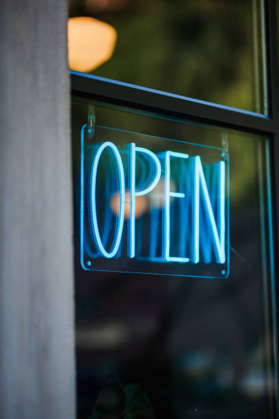 istock Open sign of a Small Business 2159987178
