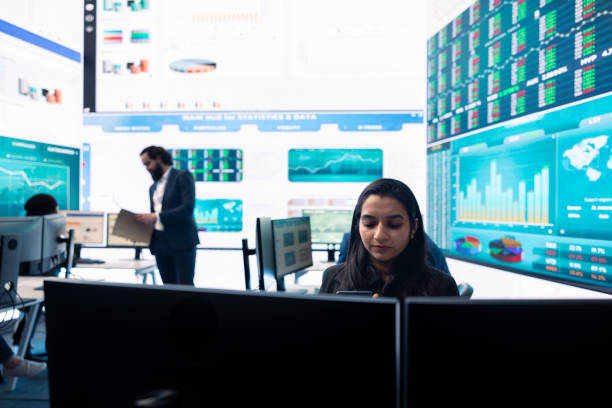 istock General manager working on data management with infographics 2159988567