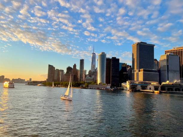 Manhattan skyline from East River - NYC