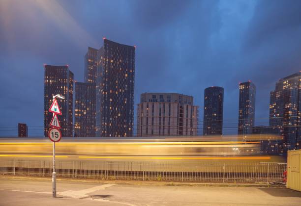 istock Manchester Tram leaving station. 2159997896