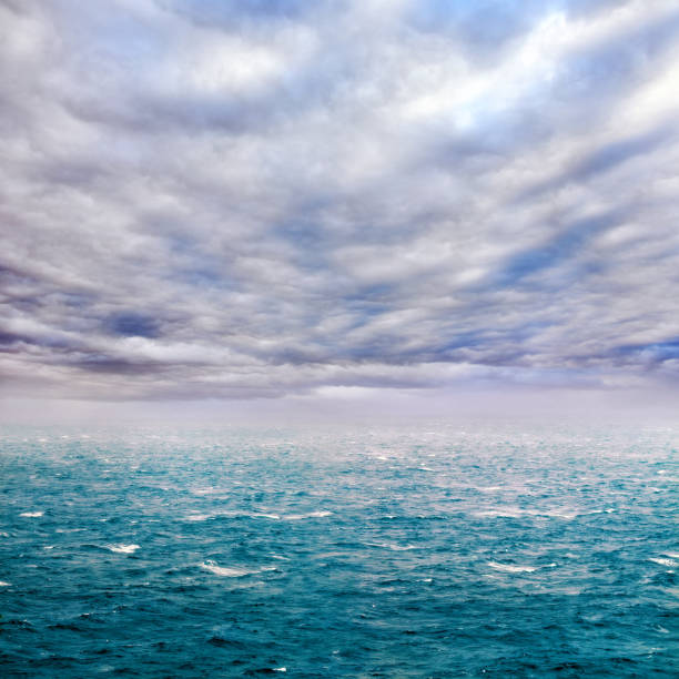 Seascape image with waves in stormy day in Florida