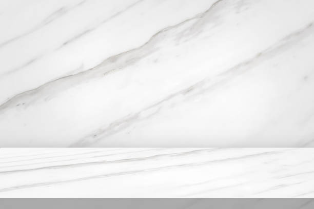 istock white marble table top with natural wall texture background for mockup product display template 2160001417