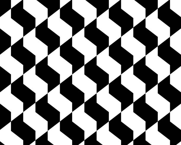 istock Sao Paulo beach sidewalk pattern. Repeated black and white geometric shapes texture in Portuguese pavement style. Wall or floor mosaic tile background. Vector graphic illustration 2160002807