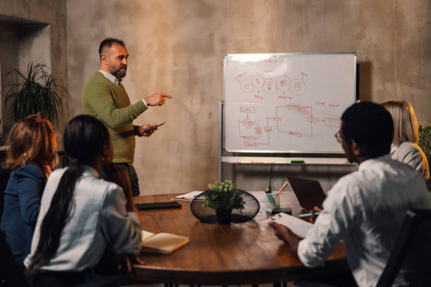istock Executive educating his interracial team at conference room. 2160002827