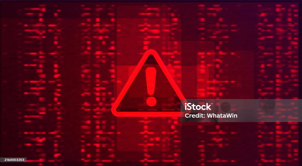 Red Data Code Image Digital Binary Code On Dark Red Background Data Breach Stock ...