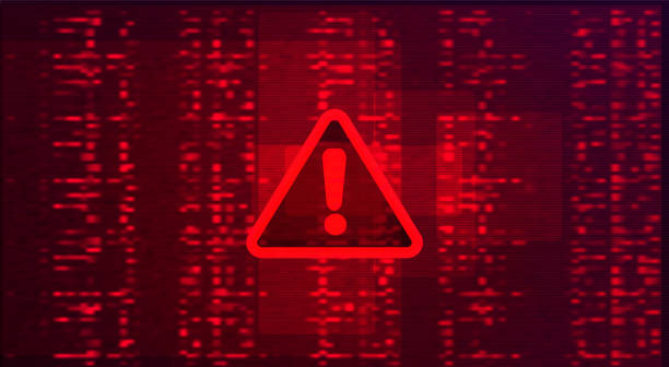 Digital Binary Code on Dark Red Background. Data Breach Digital Binary Code on Dark Red. Data Breach Concept ransomware stock illustrations