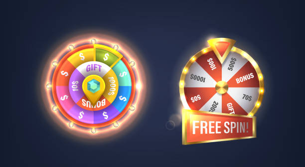 istock Two Vibrant Game Wheels Offering Various Rewards Such As Cash, Gifts, Bonuses And Free Spin Opportunity 2160003453