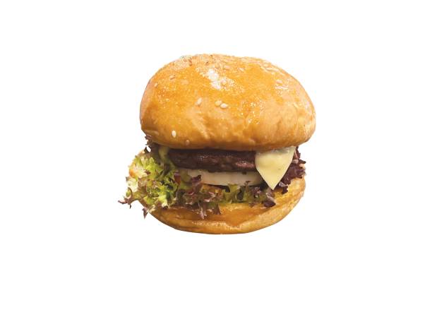 istock Hamburger with vegetables and cheese in a white background. 2160006438