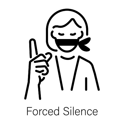 Forcibly Sign Forced Silence Stock Illustration - Download Image Now - Conspiracy ...