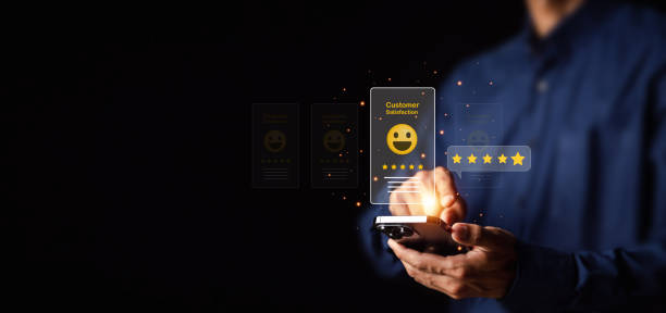 istock Customer Experience Concept, Best Excellent Services Rating for Satisfaction,excellent rating Five Star. Review, feedback, good, the best of product and service.; 2160012059