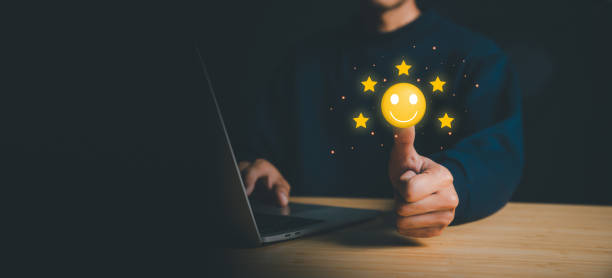 istock Customer Experience Concept, Best Excellent Services Rating for Satisfaction,excellent rating Five Star. Review, feedback, good, the best of product and service.; 2160012061