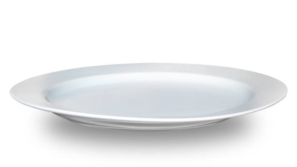 istock Grey circle ceramics plate isolated on white background. 2160013987