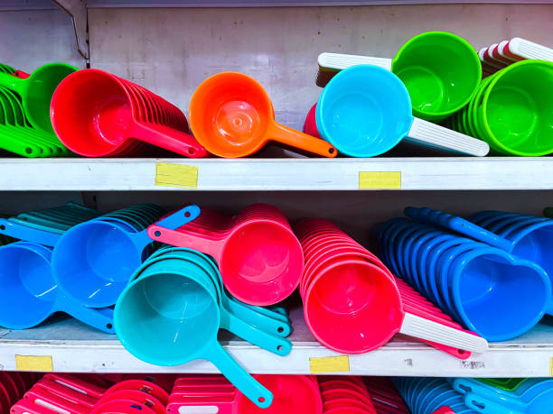 colorful plastic dippers sold in supermarkets