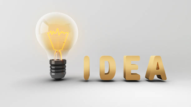 The concept of visualization brings wisdom and idea,creative thinking images on a white background,3D rendering