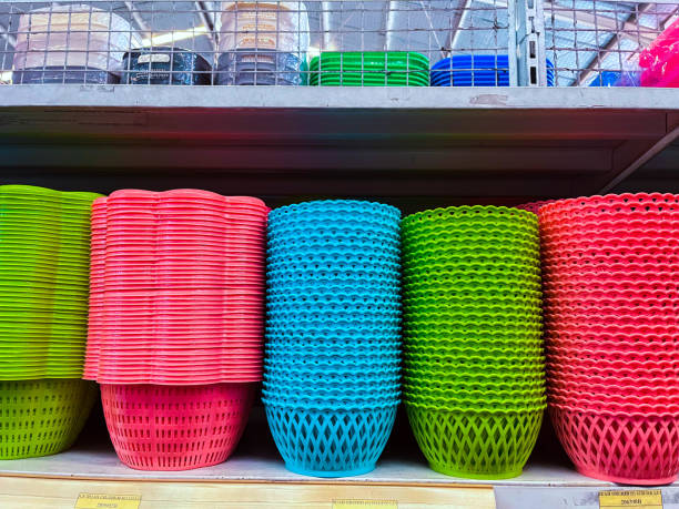 plastic containers, plastic products sold in supermarkets and most sought after by customers