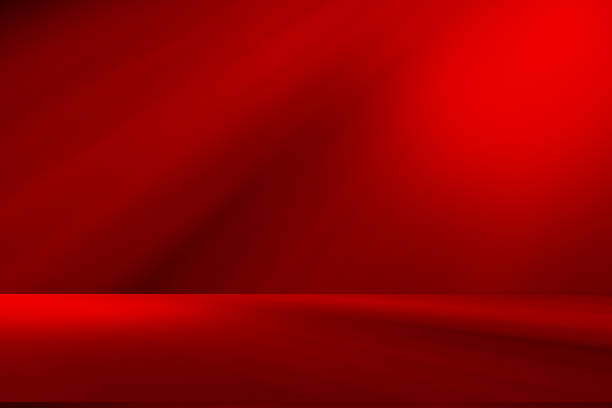 istock Wall interior background, studio and backdrops show products. with shadow from window color red light. background for text insertion and presentation of product 2160022150
