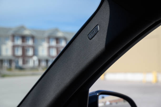 Car Side Curtain Airbag A Pillar Logo Cover Side Mirror Blue Sky