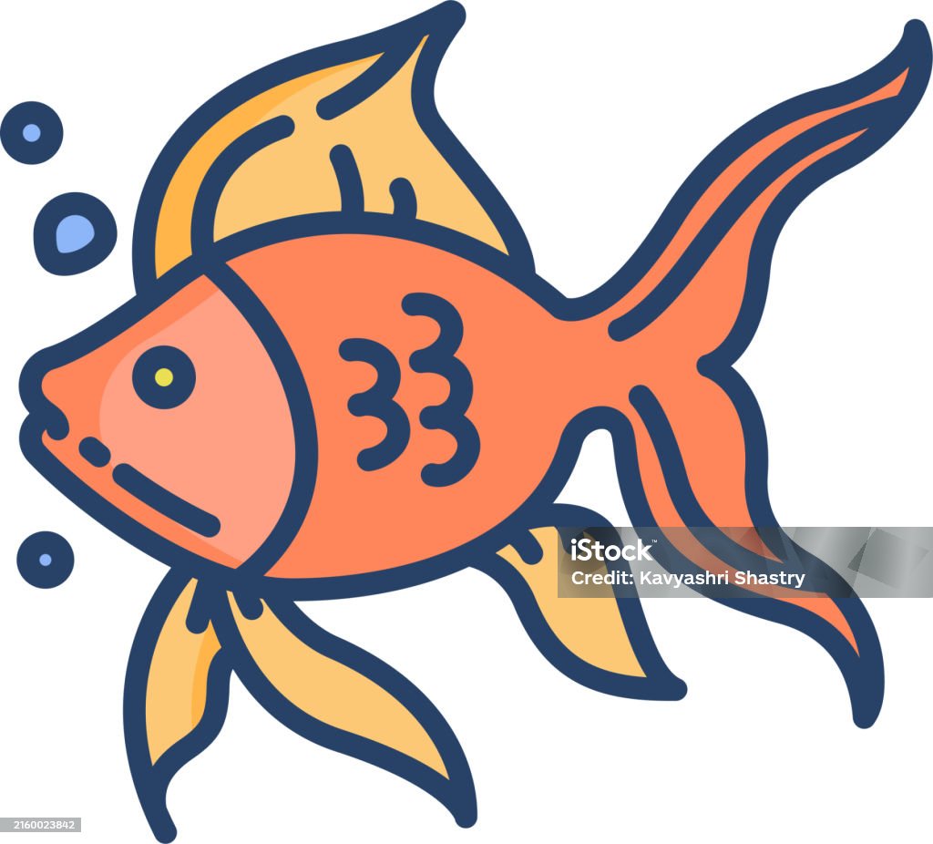 Fish Vector Colour Fish Linear Color Illustration Stock Illustration - Download Image Now ...