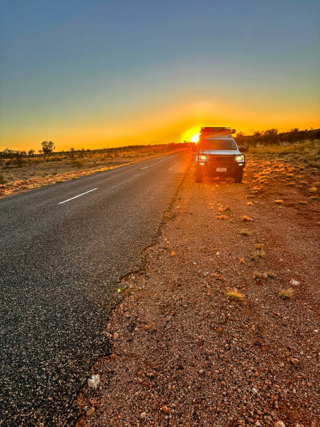 istock Travelling at sunrise in the red centre 2160031074